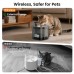 Wireless Cat Water Fountain for Drinking with External Pump, 4-Layer Filters Smart Silent 2L Pet Water Dispenser, 5000mAh Cordless Battery Operated, Rechargeable - 306 Stainless Steel Panel